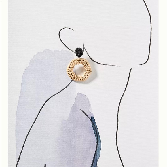 NWT Jana Wicker Drop Earrings Anthropologie - Picture 6 of 6